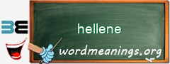 WordMeaning blackboard for hellene